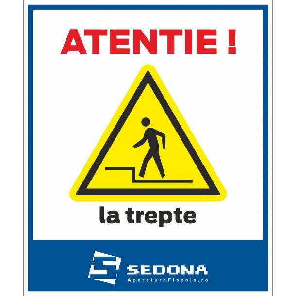 Attention steps Sign – 16 x 20 cm