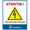 Danger of electric shock sign – 16 x 20 cm