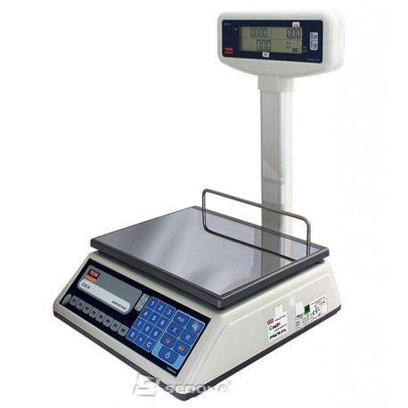 Price Computing Scale Tem EGE LCD with Pole - 15/30 kg - without Connexion - Power Supply 