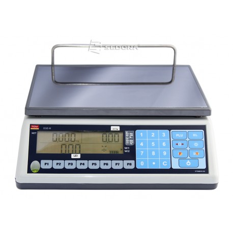 Price Computing Scale Tem EGE LCD Flat - 15/30 kg - without Connexion - Power Supply