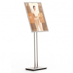 Unidirectional floor LED advertising panel, A2, telescopic, rechargeable, vertical, 600x435mm