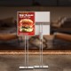 Unidirectional floor LED advertising panel, A2, telescopic, rechargeable, vertical, 600x435mm