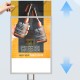 Unidirectional floor LED advertising panel, A2, telescopic, rechargeable, vertical, 600x435mm