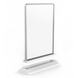 Bidirectional stand LED advertising panel, A4, rechargeable, vertical, 318.5x240mm
