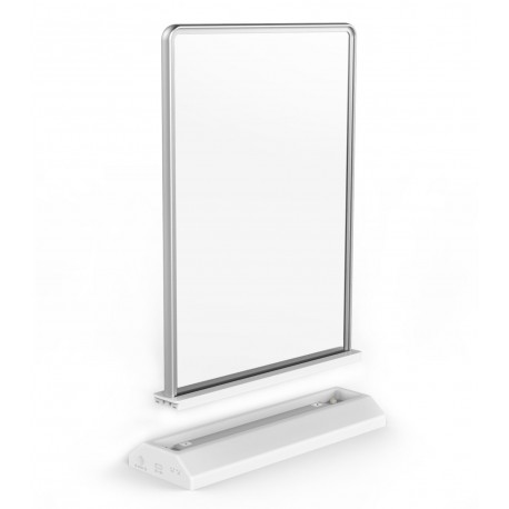 Bidirectional stand LED advertising panel, A4, rechargeable, vertical, 318.5x240mm