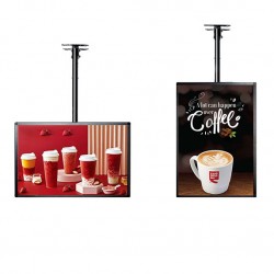 Unidirectional suspended LED advertising panel, A2, telescopic, horizontal/vertical, 430x600mm