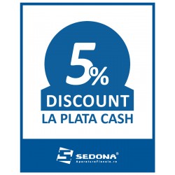 5% Discount On Cash Payment Sign