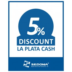 Placuta Discount 5% la plata cash – 16 x 20 cm