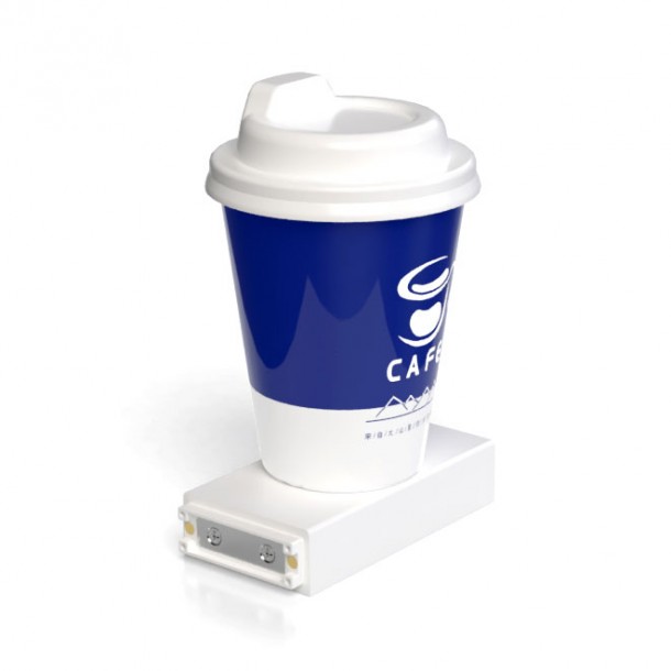 Caseta luminoasa LED magnetica, ceasca cafea 3D, 140mm, 6500K, IP20 