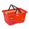 Shopping basket with handle 28 liters, Red