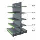 Raft de mijloc pentru magazin gri-antracit, inaltime 195 cm, 2xBaza 40 cm+8xpolite 30 cm