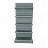 Metal wall shop shelf H225 cm, 1xBase 40 cm, 4xshelves 30 cm