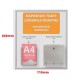 Avizier cu rama click 710 x 830 mm, spate personalizat cu autocolant, o cutie sugestii si un suport flyere A4P