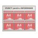 Click frame notice board with DURAFRAME Display, format 770 x 1000mm, format A4 (210 x 297 mm), Landscape