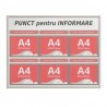 Click frame notice board with DURAFRAME Display, format 770 x 1000mm, format A4 (210 x 297 mm), Landscape