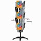 Black Rotating Stand, 360 degrees, brochure display, with 12 pockets A4 format (210x297 mm), Portrait