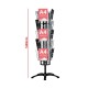 Black Rotating Stand, 360 degrees, brochure display, with 12 pockets A4 format (210x297 mm), Portrait