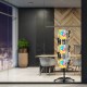 Black Rotating Stand, 360 degrees, brochure display, with 12 pockets A4 format (210x297 mm), Portrait