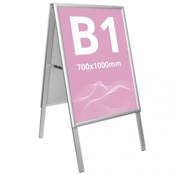 People Stopper, 25mm click aluminum profile with 45 degree corner, S7 (700 x 1000 mm)