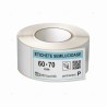 Rola etichete autocolante semilucioase transfer termice 60x70 mm, FI40, (650 et.)