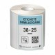 Rola etichete autocolante semilucioase transfer termice 38x25 mm, FI40, (1500 et.)