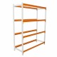 Raft Depozitare Cu Polite Metalice, H: 200 X L: 150 X L: 60 Cm, 2 Picioare