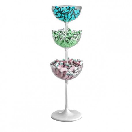 Stand expunere produse vrac, cu 3 boluri de 300 mm