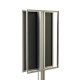 Panou Informativ S7 (700x1000mm), rama cu print pe textil inclus si picior aluminiu, dubla fata