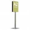 Panou Informativ A2 (420x594 mm), rama cu print pe textil inclus si picior aluminiu, dubla fata