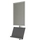 Stand publicitar cu caseta luminoasa LED, format A1 (594x841mm), portret, 1 raft