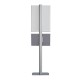 Stand publicitar cu caseta luminoasa LED, format A1 (594x841mm), portret, 1 raft