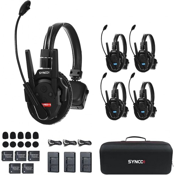 Casti Wireless SYNCO Xtalk XPro5 cu stand USB-C (5 bucati)