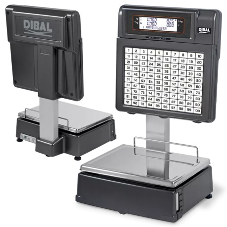 Cantar cu etichetare Dibal D545, 15 Kg - autoservire, cu brat