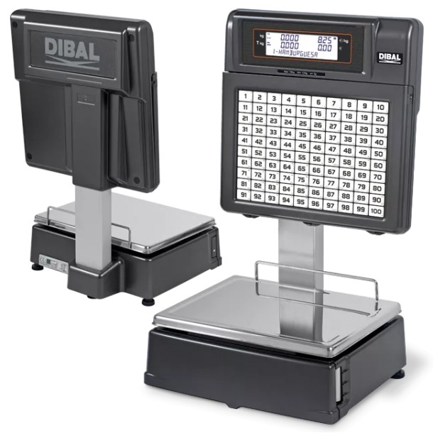 Cantar cu etichetare Dibal D545, 15 Kg - autoservire, cu brat