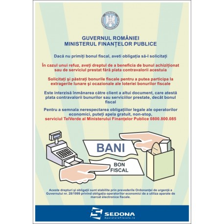 Placuta Pastrati Bonul Fiscal