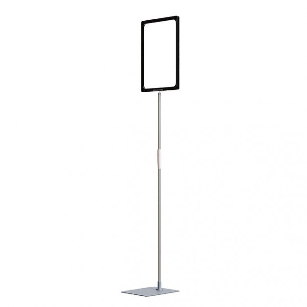 Stand reglabil gri, telescopic (350-550mm), cu rama plastic neagra, format A3