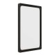Rama plastic A4 (210 x 297mm), Negru, dubla fata, inserare poster pe latura mica, folie inclusa