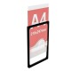 Rama plastic A4 (210 x 297mm), Negru, dubla fata, inserare poster pe latura mica, folie inclusa