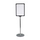 Telescopic Adjustable Stand with Black Plastic Frame, A4 (210 x 297 mm), Landscape/Portrait, Anti-Reflective Sheet