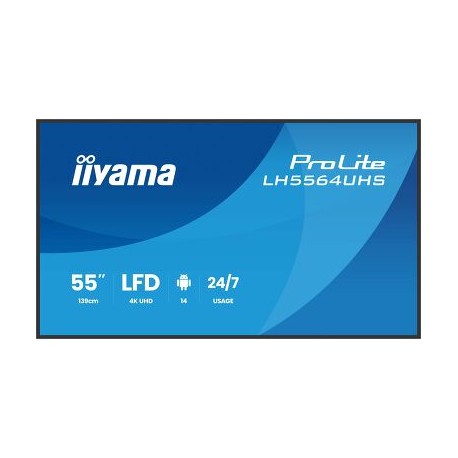 Monitor POS 4K iiyama ProLite LH5564UHS-B1AG, 55 inch, Android