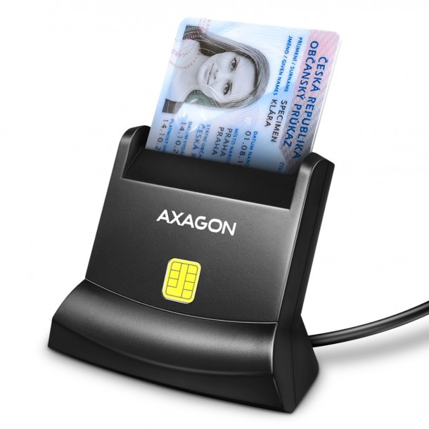Cititor carduri inteligente / carte de identitate Axagon StandReader CRE-SM4N, USB 2.0