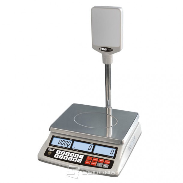 Price Computing Scale Cely SPC With Pole - 6/15/30 kg - without Connexion - Power Supply