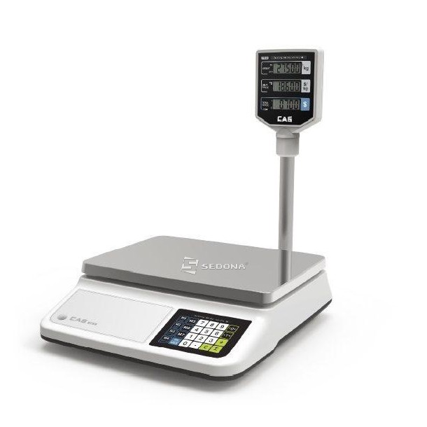 Cantar comercial CAS PR II 30CP Cu Brat 15/30 kg - Conectare USB - Acumulator