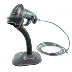 1D Wired Barcode Scanner Zebra Symbol LS2208 Stand USB Black