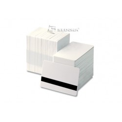 White plastic cards with magnetic stripe - 100 pieces package