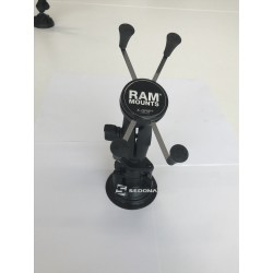 RAM MOUNT - Turning SYSTEM X-GRIP with metalic arm and 8,5 cm suction cup for devices with a maximum diagonal of 5 "