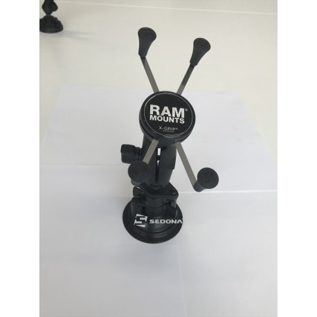 RAM MOUNT - Turning SYSTEM X-GRIP with metalic arm and 8,5 cm suction cup for devices with a maximum diagonal of 3.5 "