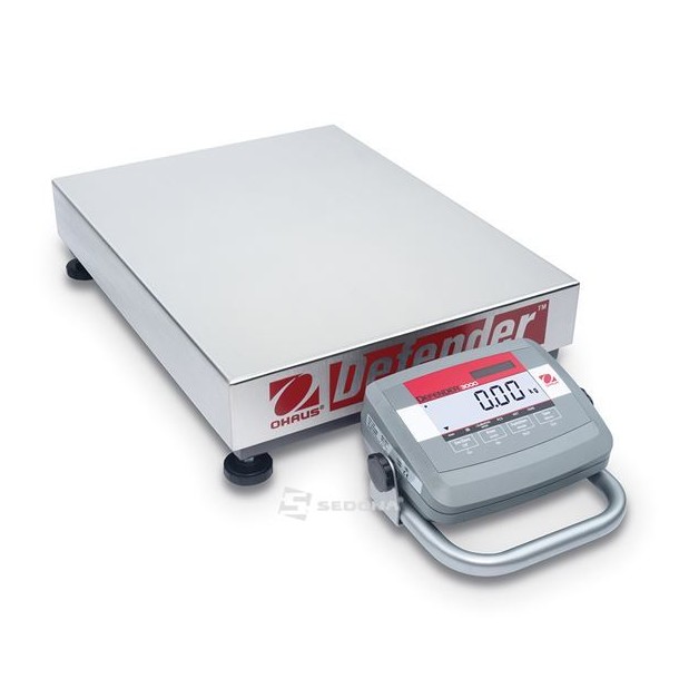 Platform Scale Ohaus Defender 3000 with handle and wheels, 60kg, 55x42cm