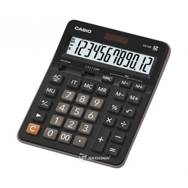 Casio waterproof and dustproof calculator, 12 digits, orange