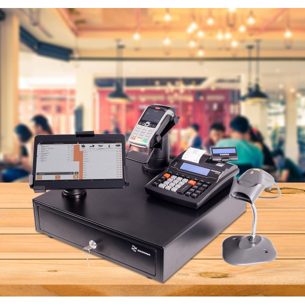 POS System with Sedona POS App, Tablet, Stand, Cash Register, Scanner